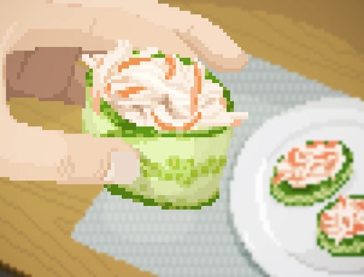 Great Spider Crab and Cucumber Sushi