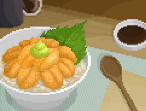 Rice with Purple Sea Urchin Sushi