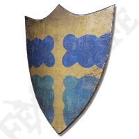 Blue gold Kite Shield