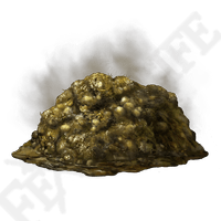 Gold tinged Excrement