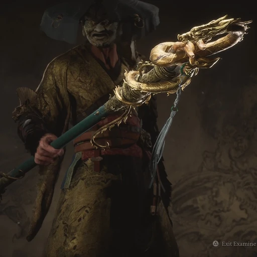 Golden Loong Staff